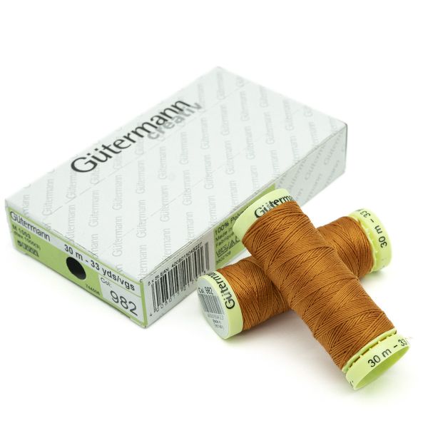 Нитки отделочные Gutermann Top Stitch 30 (30 метров), 5 кат. | 982 св.рыжий