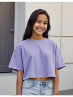 Футболка детская укороченная базовая