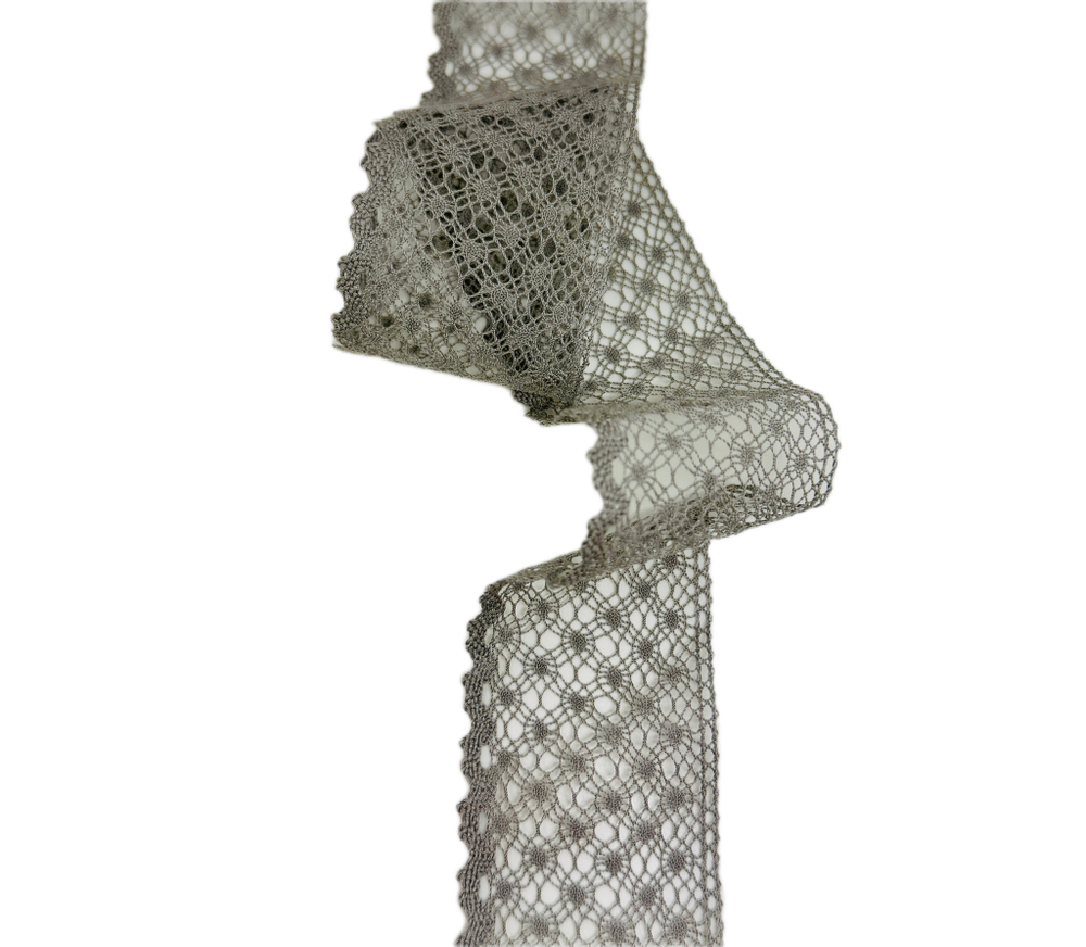 Кружево натуральное однотонное 100% хлопок ш-5см Греция