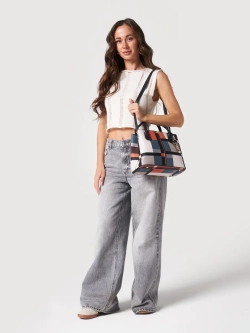 Сумка через плечо кожаная тоут классика средняя