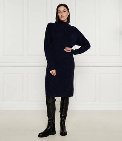 Хлопковое платье C_Fagdassy BOSS ORANGE - темно-синий(50525127)