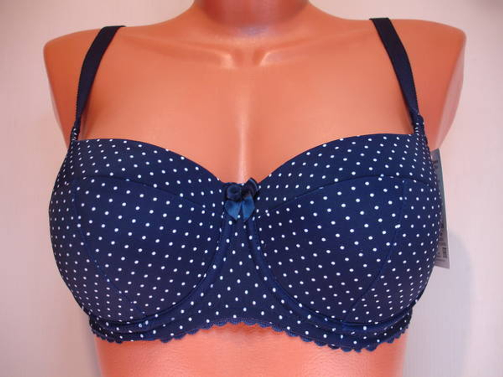 Бюстгальтер 167 синий в горошек