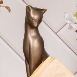 Салфетница Кошка Грация Бронза