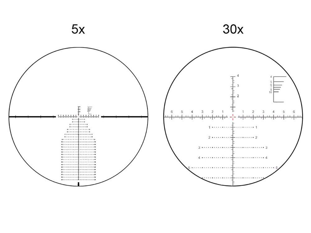 Прицел Vector Optics Continental 34mm 5-30x56 FFP, SF, VEC-MBR (MIL), подсветка красная, 34мм, 0.1 MIL, IP67, 855г