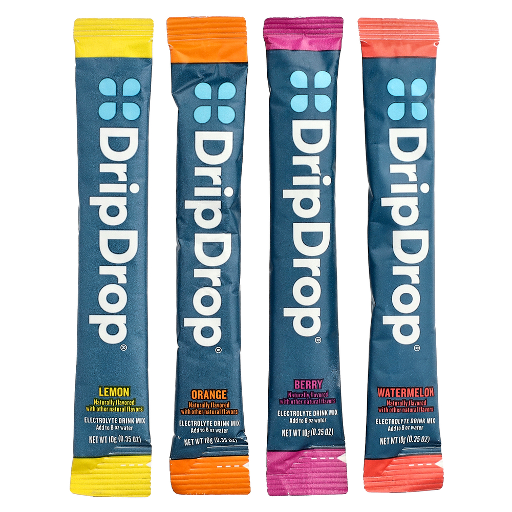 DripDrop, Electrolyte Drink Mix, Bold Variety, 8 Sticks, 0.35 oz (10 g) Each