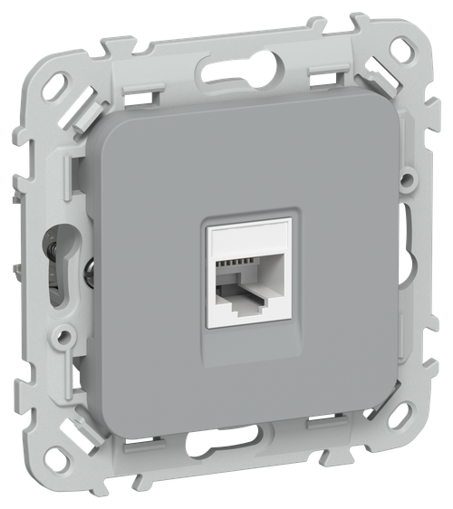 FLITE Розетка телефонная RJ11 категория 3 РТ3-1-ФлС серый IEK