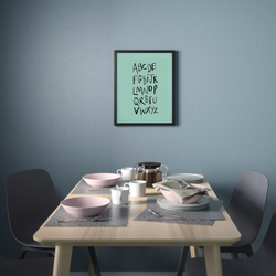IKEA BILD  (ИКЕА БИЛД)  -  Плакат, алфавит, 40x50 см