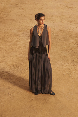 ZARA ТОП С ЗАВЯЗКАМИ, АНТРАЦИТОВО-СЕРЫЙ