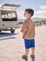 Футболка и шорты в комплекте для мальчика Next E99-873, Светло-коричневый, Синий