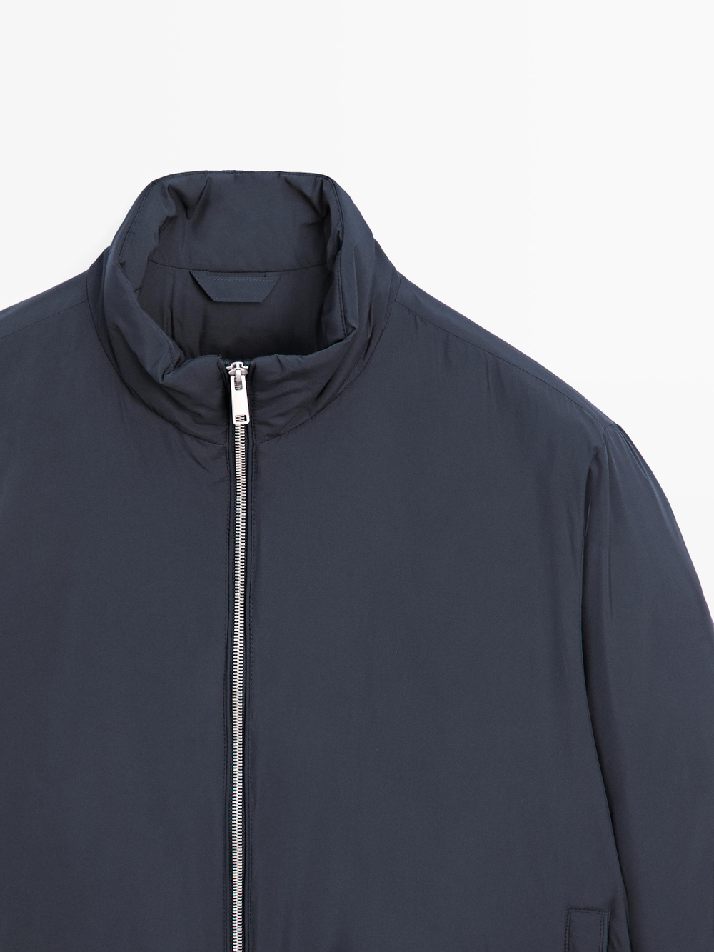 Massimo Dutti Легкая водоотталкивающая стеганая куртка, темно-синий