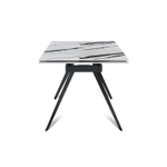 Стол раскладной Rhein (140+40+40), керамика глянцевая Panda White