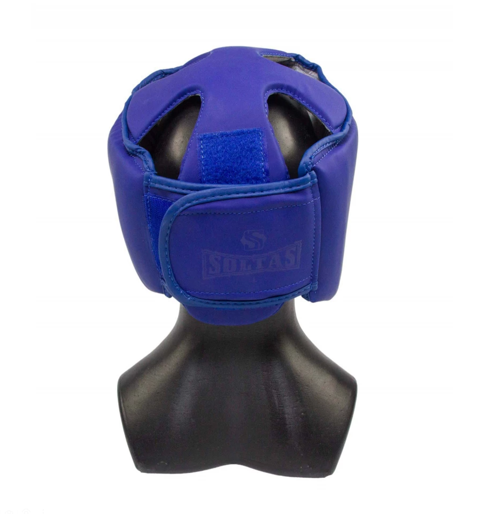 Шлем боксерский SOLTAS, открытый, синий, DX TOP SOFT MATT