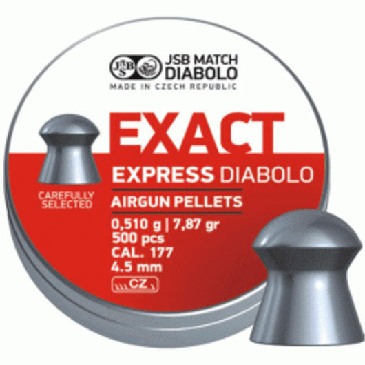 Пули JSB EXACT Express DIABOLO 0,51 г 4,5 мм 500 шт