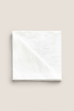 ZARA HOME УПАКОВКА ХЛОПЧАТОБУМАЖНЫХ САТИНОВЫХ ЖАККАРДОВЫХ САЛФЕТОК (УПАКОВКА ИЗ 2 ШТУК), БЕЛЫЙ