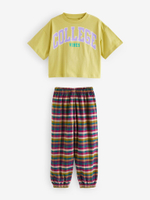 Пижама для девочки Next 195-936, Салатовый, Бордовый, Синий