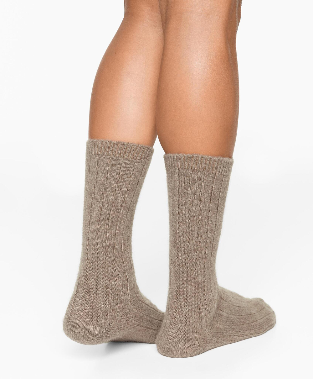 Oysho Классические носки с добавлением кашемира, рыжевато-коричневый