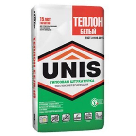 Штукатурка гипсовая Юнис Теплон белый 30 кг