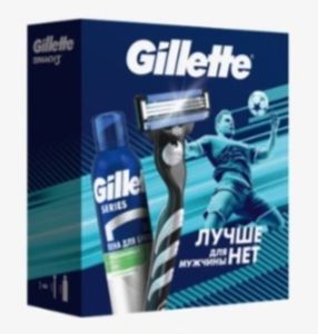 Подарочный Набор БРИТВА GILLETTE MACH3 С 1 СМ КАСС +G ILLETTE SERIES ПЕНА Д/БР УСПОКАИВАЮЩАЯ 200МЛ