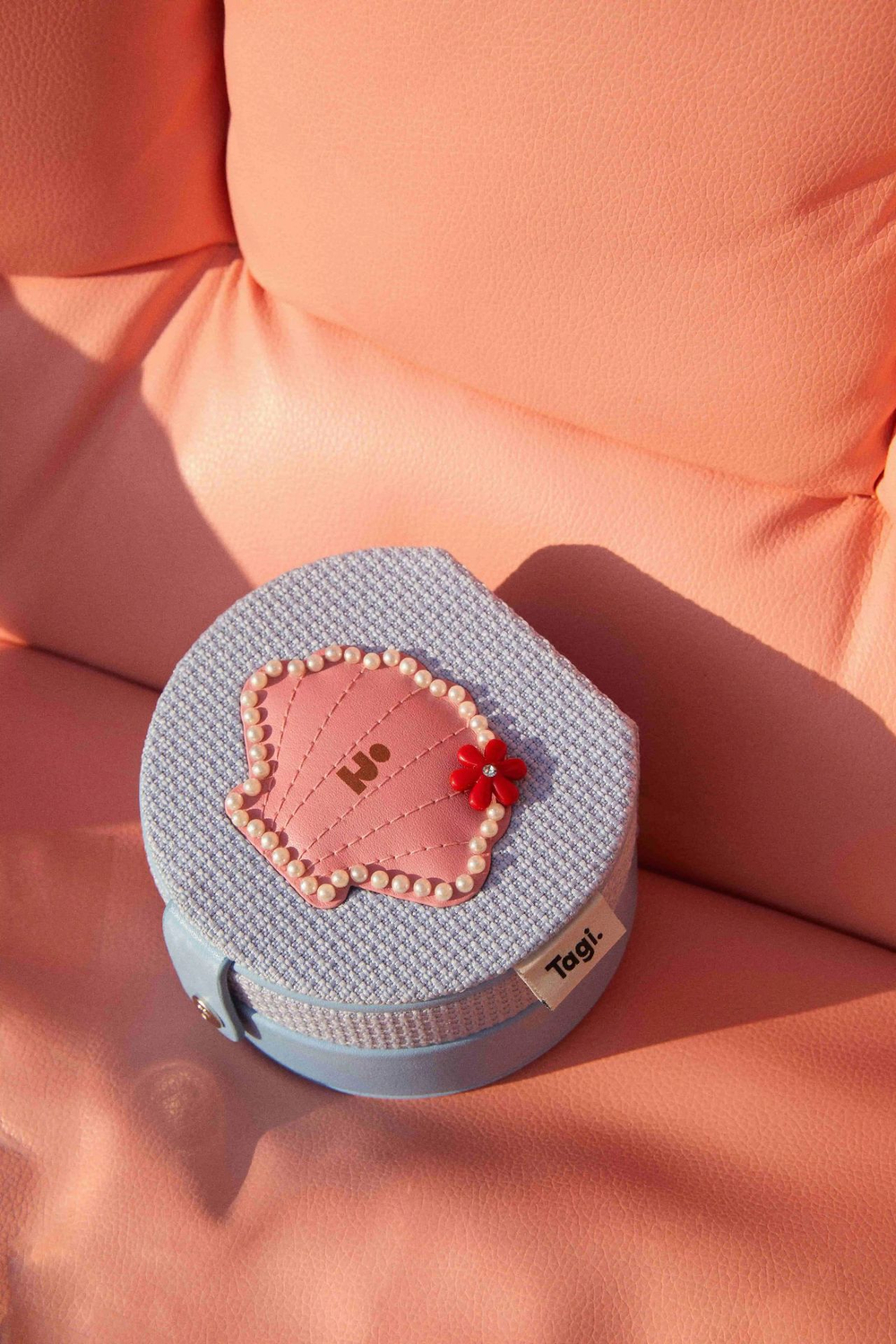 Шкатулка мини " голубая ракушка"