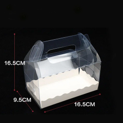 Коробка кондитерская прозрачная с ручкой 16,5х9,5х16,5 см (10 шт)