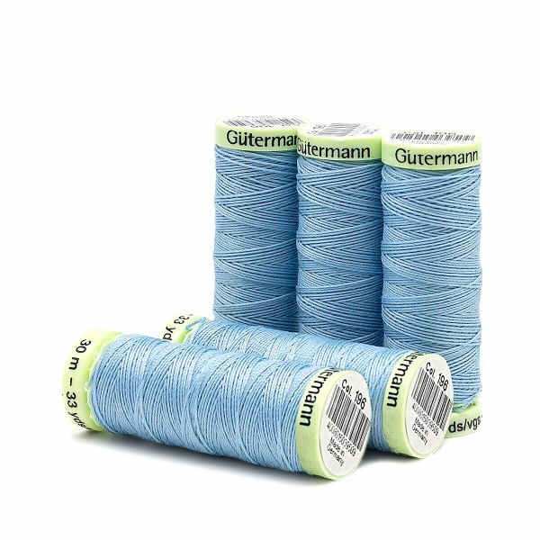 Нитки отделочные Gutermann Top Stitch 30 (30 метров), 5 кат. | 196 бледно-лазурный