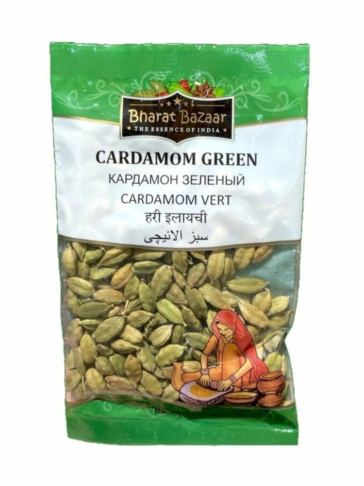 Bharat BAZAAR Cardamon Powder Кардамон зеленый целый 50 гр, 2 шт