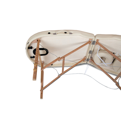 Массажный складной стол Mizomed Premium Oval 2 крем, черный