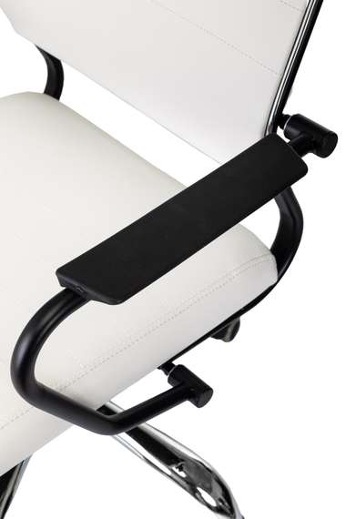 Кресло руководителя Бюрократ CH BALANCE SL Line белый экокожа крестов. металл хром