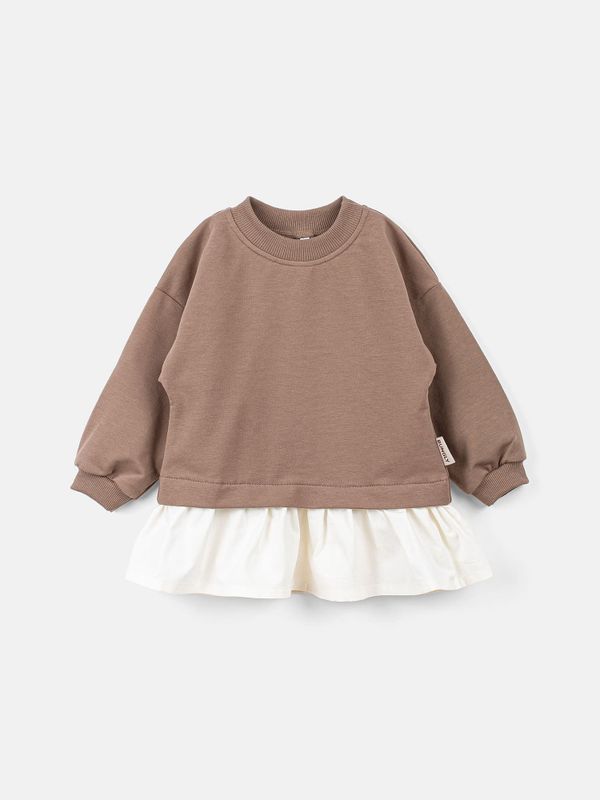 Платье с хлопковой юбкой 