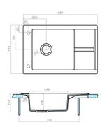 Кухонная мойка AQUATON Делия 78 Терракот