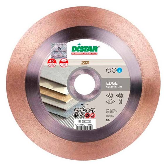 Диск алмазный по керамограниту, мрамору и граниту Distar Edge 1A1R 250х25.4мм (1019)