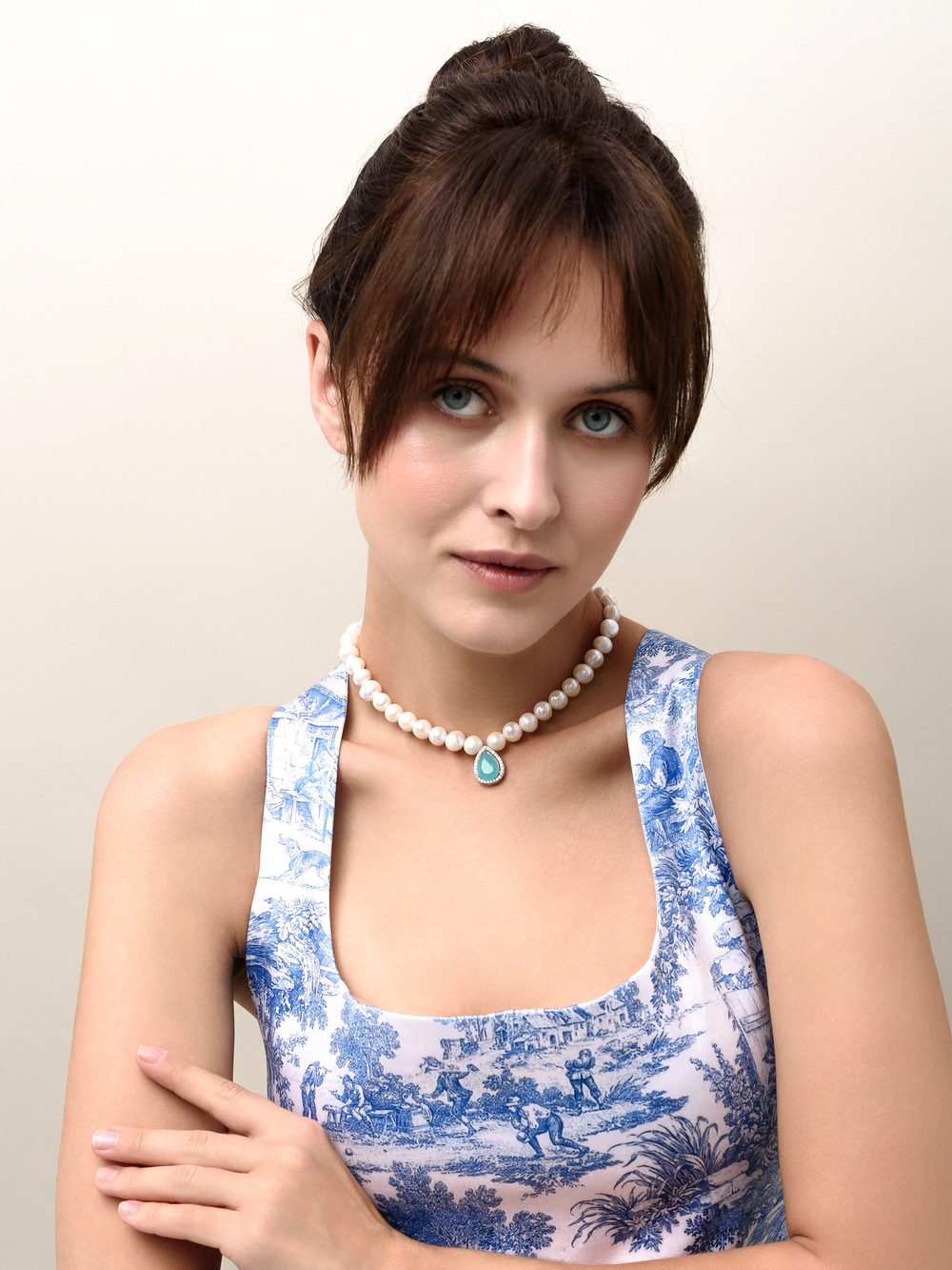 Колье "Constance Pearl" Aqua