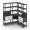 Shelf System Трехсекционный угловой стеллаж пятиярусный с ящиками SN.STMU-531 Антрацит/Белый/Металл
