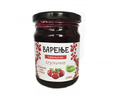 Варенье карельское из брусники "Сладости севера", 260 мл