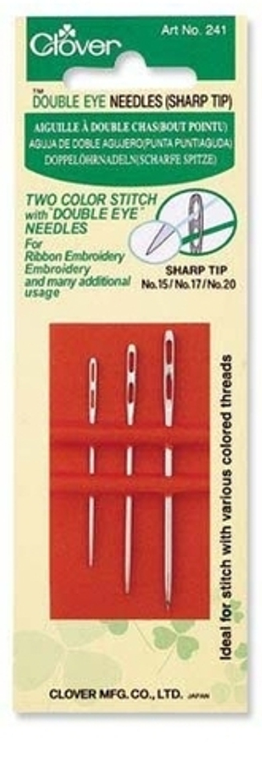 Иглы с двойным ушком (острый кончик) 241 Clover