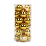 Новогодние шары 4 см (набор 24 шт) "Глянец", золото (Серпантин)