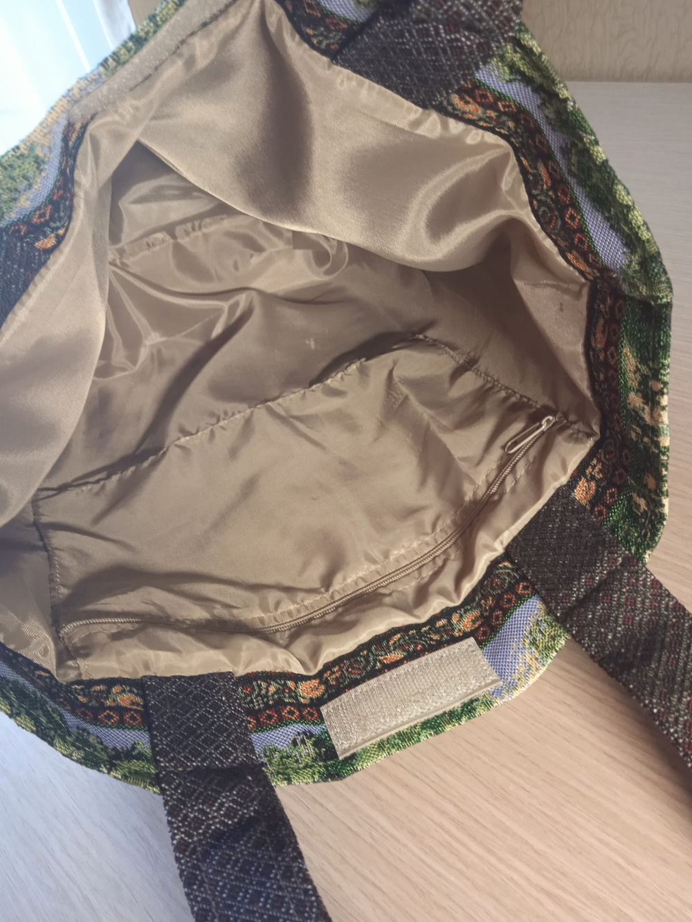 Гобеленовая сумка Лебеди (39х39х12)