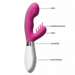 Вибратор с большой головкой для стимуляции точки G и клитора Ares LUNA 016 (розовый) (Цвет: розовый)