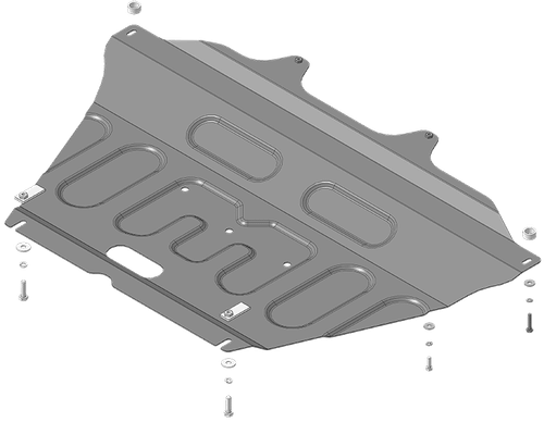 Защита картера двигателя, КПП. 2 мм, Сталь. для Lada Iskra 2025-н.в., Motodor.72105