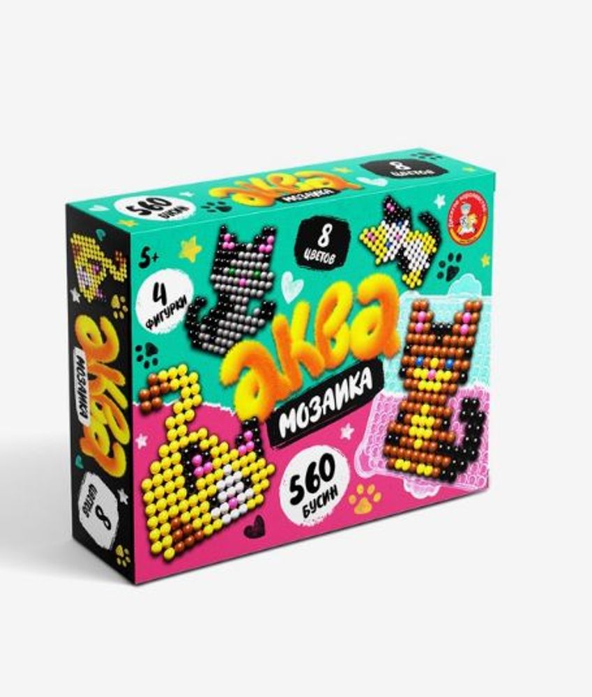 Аквамозаика "Котики", 4 фигурки