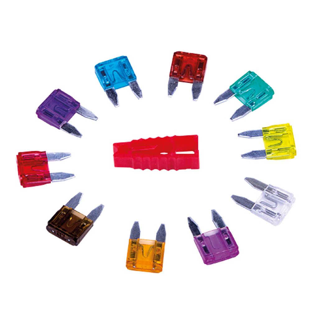 Набор автомобильных предохранителей Мини, в блистере REXANT