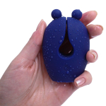 Синий компактный аккумуляторный клиторальный вибростимулятор 5,9см Sose Eden ED00101