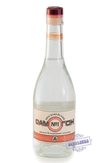 ПРАСКОВЕЙСКОЕ. САМОГОН ПРАСКОВЕЙСКИЙ №1 ВИНОГРАДНЫЙ 40%. 0,5 Л