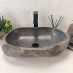 Раковина из речного камня RS63665 (55*36*15) 0122