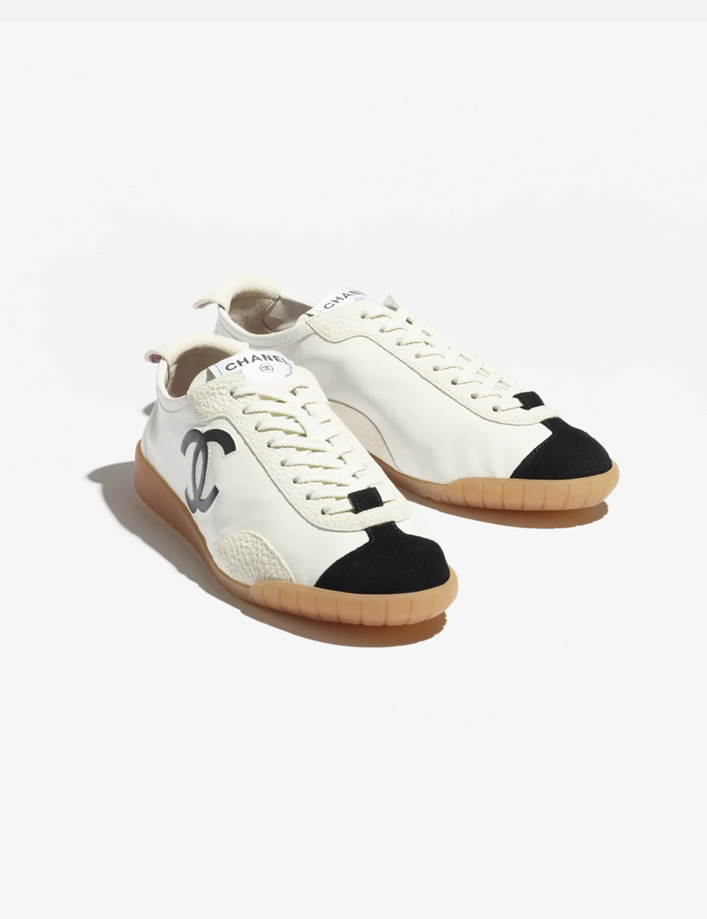 Кроссовки Chanel Trainers Calfskin Embossed Suede "White & Black"