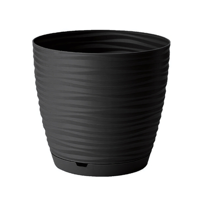 Горшок для цветов Saffron 9,1 л с поддоном (черный)