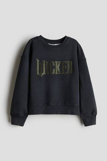 H&M Толстовка с принтом, темно-серый