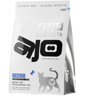AJO Vet Dieta Struvite сухой диет корм для кошек при мочекам болез струвит типа 400гр.
