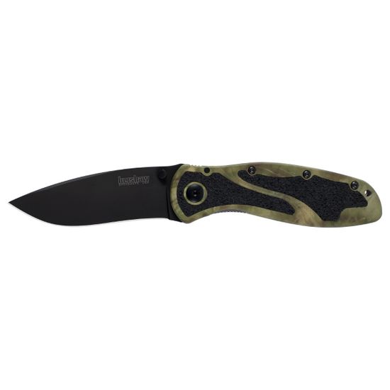 Складной нож KERSHAW Blur 1670CAMO c клинком из стали Sandvik™ 14C28N, рукоять алюминий / Trac-Tec