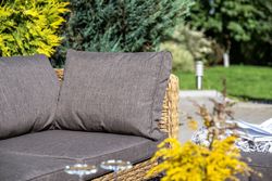 "Лунго" модуль диванный угловой с подушками, цвет соломенный (гиацинт)